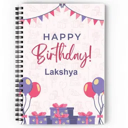 giftuation Lakshya Happy Birthday Notebook / Gift for Birthday A5 Diary Unruled 140 Pages image 1