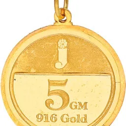 Sri Jagdamba Pearls Lakshmi Coin cum Pendant 22kt Yellow Gold Pendant image 2