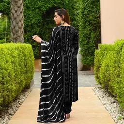 gosriki Women Cotton Rayon Kurta Palazzo Dupatta Set image 2