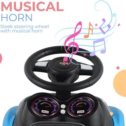 kids first step Musical Car With Head Lights | Push Ride On | Perfect for Kids 1-3 Years Car Non Battery Operated Ride On image 3