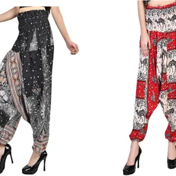 letz dezine Printed Rayon Women Harem Pants-picture-18