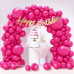 r g accessories Pink Balloons Happy Birthday Decoration Kit 1st Birthday Decoration-picture-20
