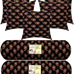 actos 5 Cushion And 2 Microfibre Floral Bolster Pack of 7-picture-18