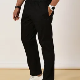 beevee Men Solid Black Track Pants-picture-11