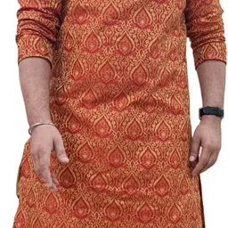 26 i Men Jacquard Kurta Salwar Set image 1