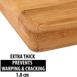 hokipo Bamboo Wooden Cutting Board With Handle - Medium - 29 X 19 X 1.8 Cm, Bamboo Cutting Board image 5