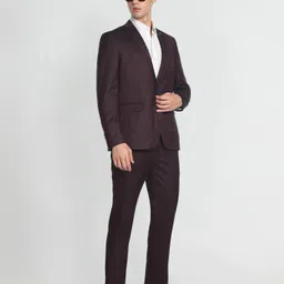 arrow Men Tailored Regular Fit Dobby Two Piece Suit Self Design Suit image 3