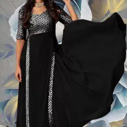 umang hisiery Georgette Stitched Flared/A-line Gown-picture-19