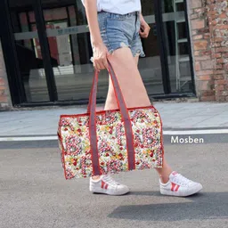 mosben 20 L Gym Duffel Bag - Printed Travel bags Men and Women - Red image 5