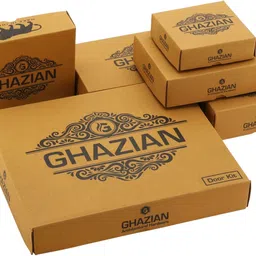 ghazian Red, Gold Curtain Knobs, Rod Rail Bracket Metal image 5